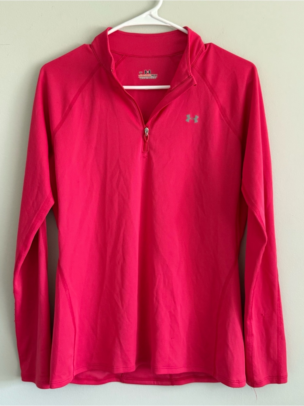 Under Armour Pink Fitted Quarter-Zip Active Top
